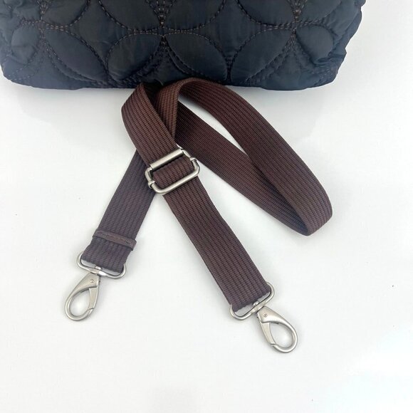 Fossil Key - Per Black  Quilted Nylon Handbag with Detachable Shoulder Strap - Picture 10 of 12